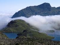 Nebelbänke am Etang de Fontargenta